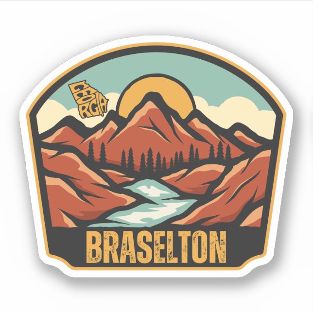 Braselton, Georgia Sticker (Front)