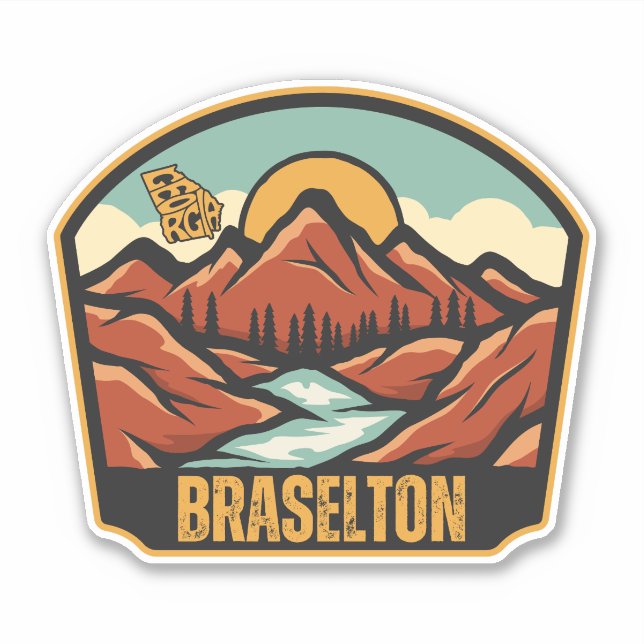 Braselton, Georgia Sticker (Front)
