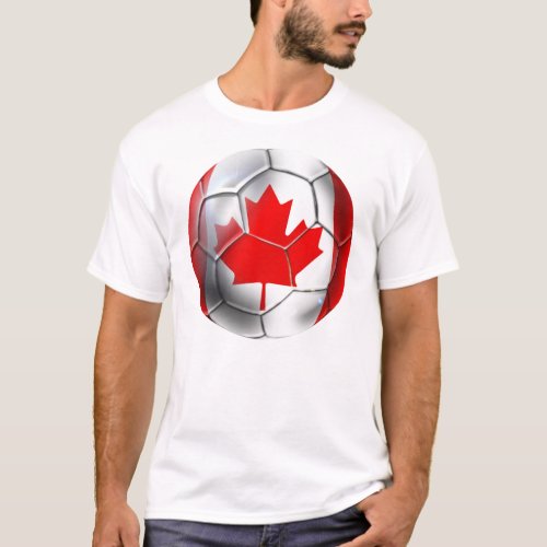 Brasil 2014 Canada soccer world cup flag ball T_Shirt