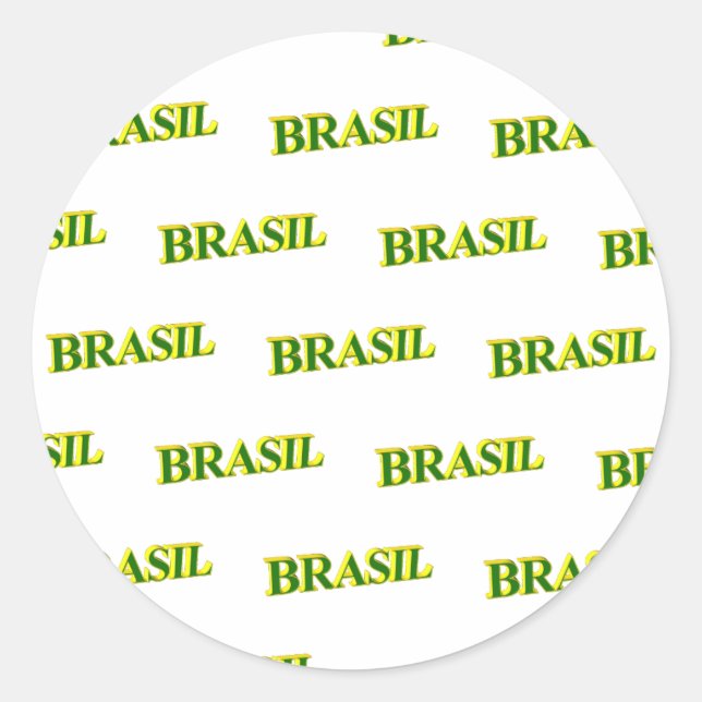 Brasil 3D Classic Round Sticker (Front)