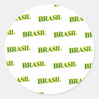 Brasil 3D Classic Round Sticker