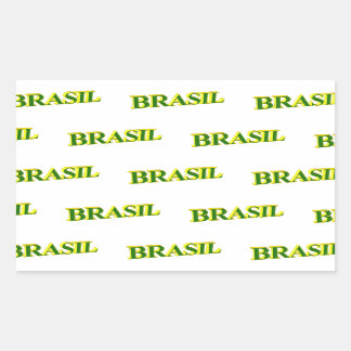 Brasil 3D Rectangular Sticker