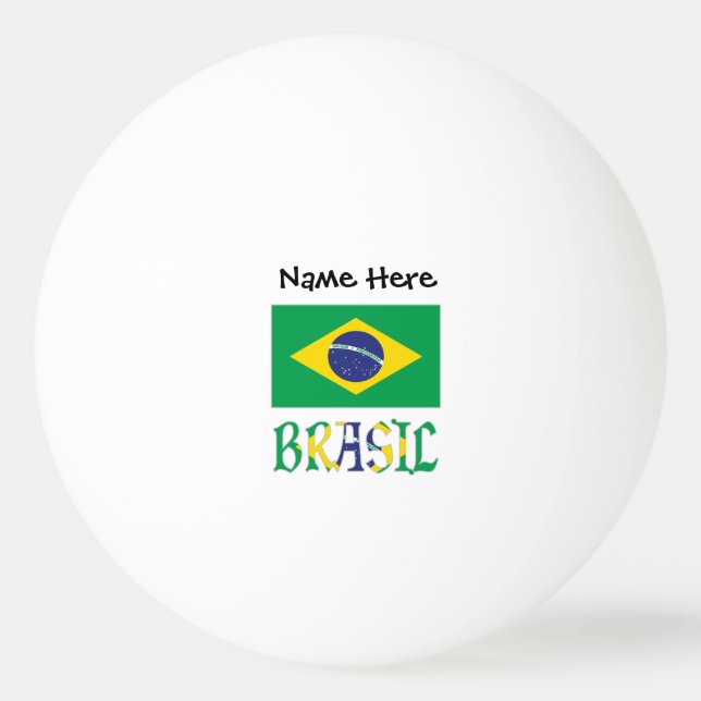 Brasil Bandera Brasil Personalized Name Ping Pong Ball (Front)