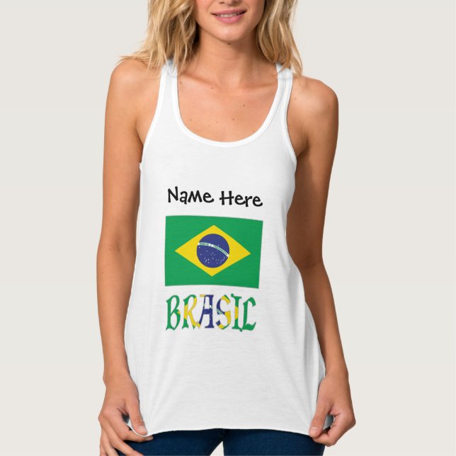 Brasil Bandera Brasil Personalized  Tank Top (Front)
