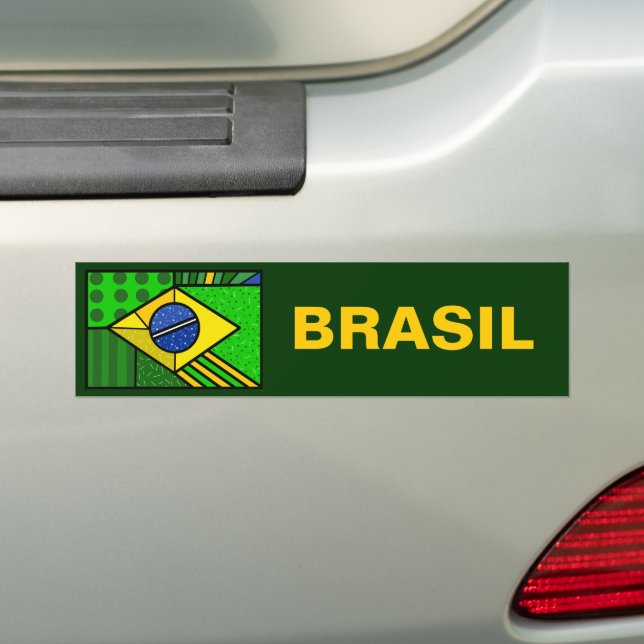 Brasil Brazil brazilian flag Bumper Sticker (On Car)