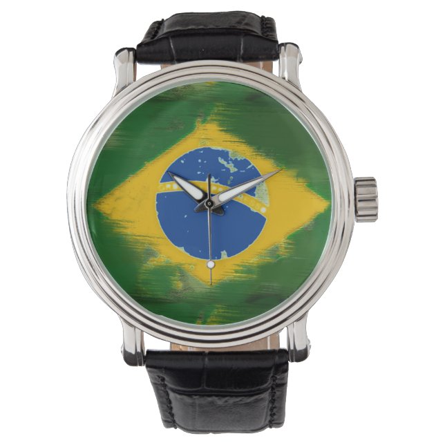 brasil / brazil country flag watch (Front)