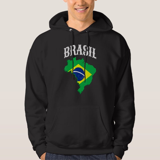 Brasil Brazil Pride Flag Hoodie (Front)
