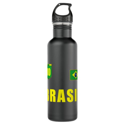 Brasil Brazil Soccer Player Jersey Flag Trikot Clo Stainless Steel Water Bottle