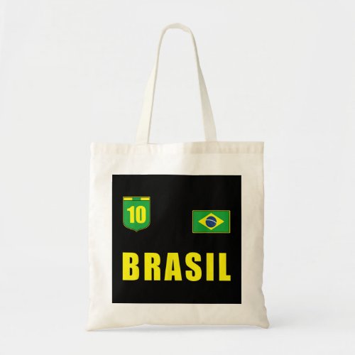 Brasil Brazil Soccer Player Jersey Flag Trikot Clo Tote Bag