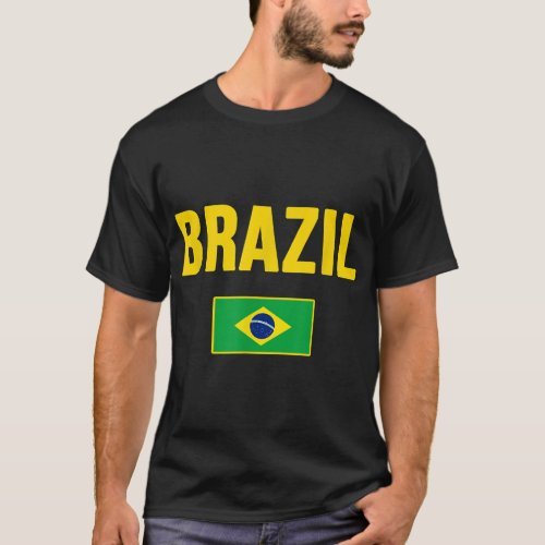 Brasil Brazilian Flag Brazil Souvenir Camiseta T_Shirt
