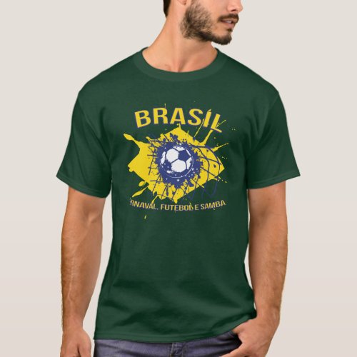 Brasil Carnaval Futebol e Samba sports t_shirt