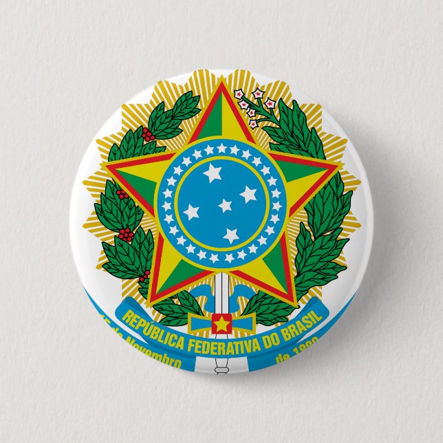 Brasil  Coat of Arms Button (Front)