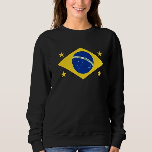 Brasil Flag Brazil Football Soccer Fan  Brasil Foo Sweatshirt