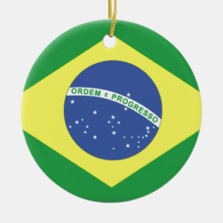 Brasil Flag Ceramic Ornament