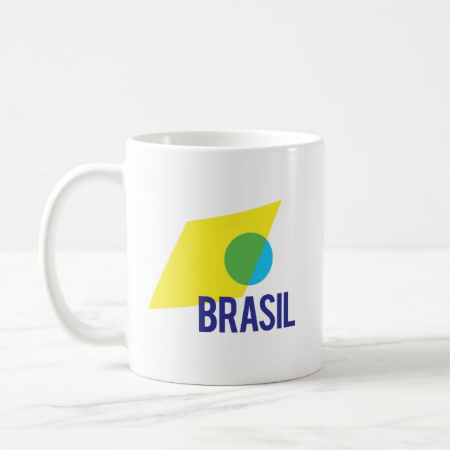 Brasil Flag Coffee Mug (Left)