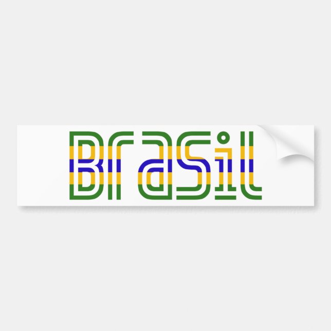Brasil Flag Colors! Bumper Sticker (Front)