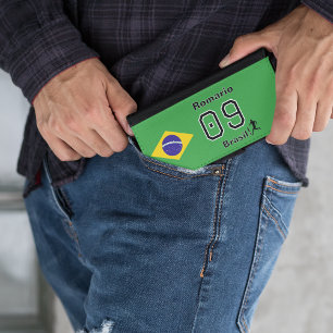 Brasil Flag Personalized Player Field Identity iPhone 8/7 Wallet Case