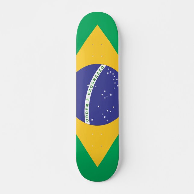 Brasil flag skateboard (Front)