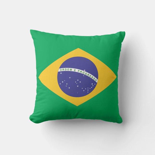 Brasil flag throw pillow (Front)