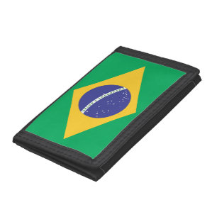 Brasil flag tri-fold wallet