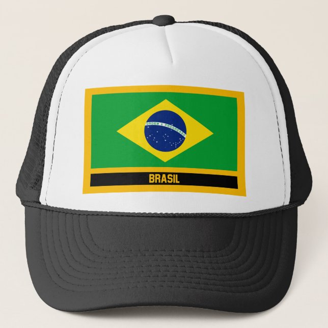 Brasil Flag Trucker Hat (Front)
