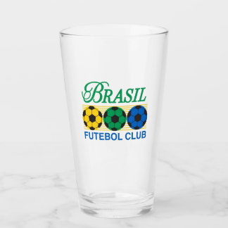Brasil Futebol Club Vintage Soccer Glass