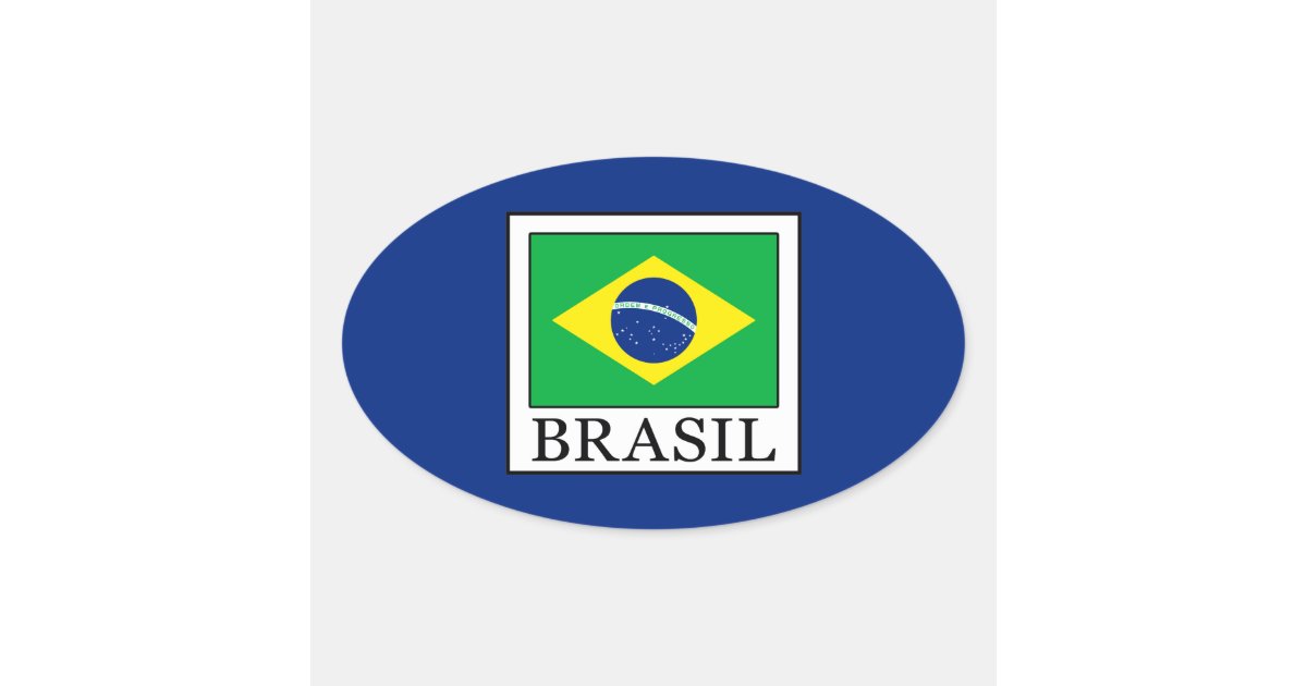 Sticker B Rasil Brasil Oval Sticker | Zazzle