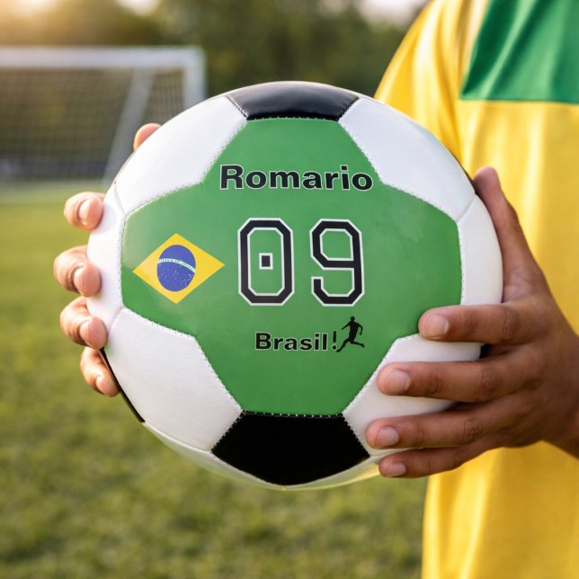 Brasil Seleção Player Custom Name Jersey Number Soccer Ball (Creator Uploaded)