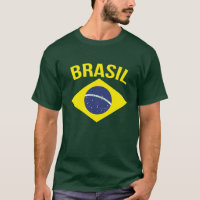 Brasil simple Brazilian flag green t-shirt