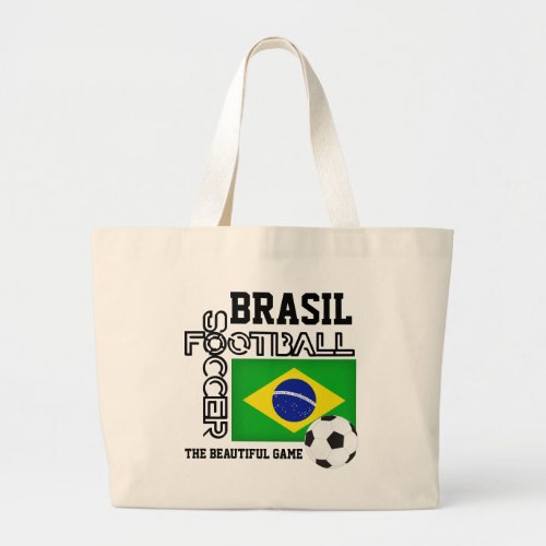 BRASIL Soccer Football Large Tote Bag