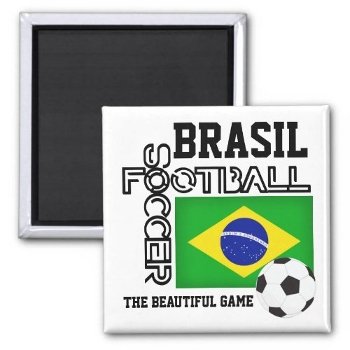 BRASIL Soccer Football Magnet