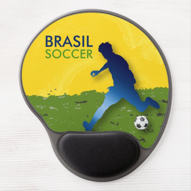 Brasil Soccer Gel Mouse Pad (Front)