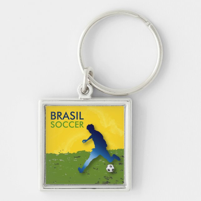 Brasil Soccer Keychain (Front)