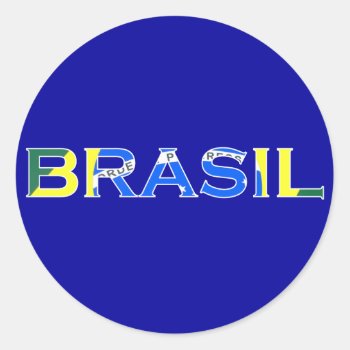 "brasil" Sticker by madelaide at Zazzle