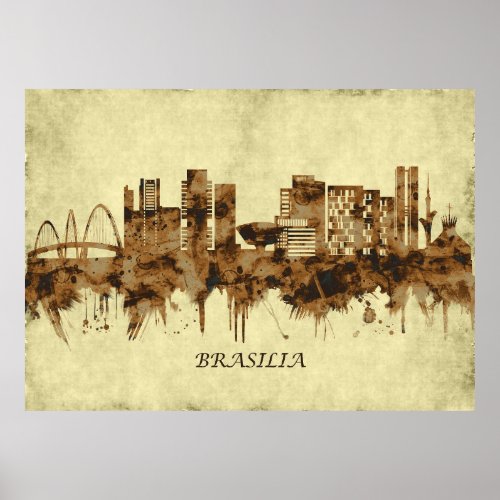 Brasilia Brazil Cityscape Poster