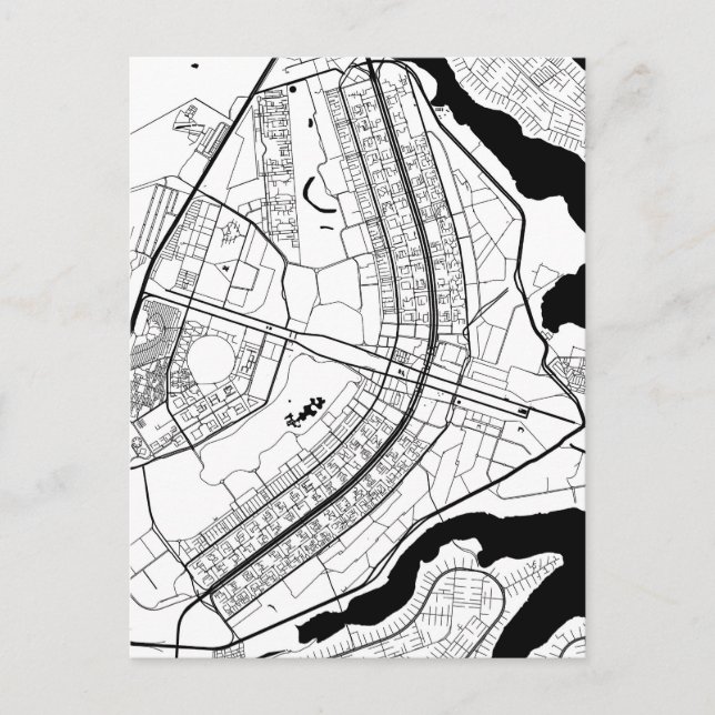 Brasília Brazil Map Postcard (Front)