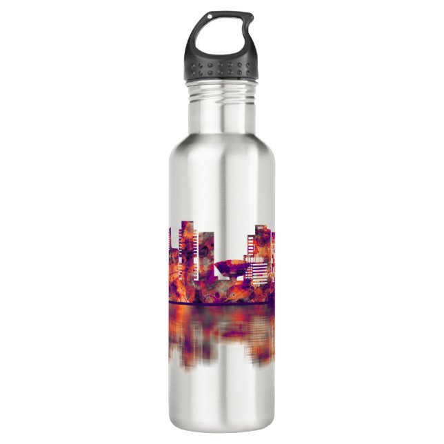 Brasilia Brazil Skyline Stainless Steel Water Bottle (Front)