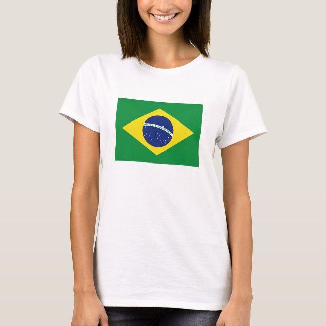 Brasilian flag ladies top | Brasil tee merchandise (Front)