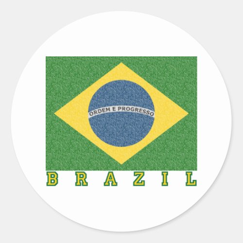 Brasilian soccer 2010 classic round sticker