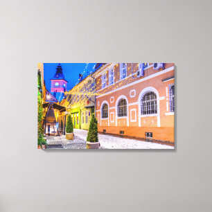 Brasov Christmas market Canvas Print
