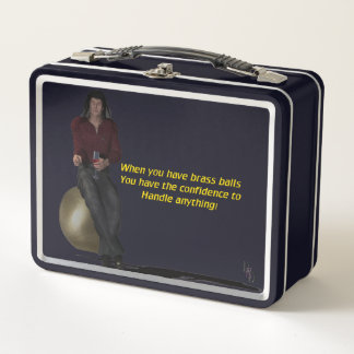 Brass Balls Metal Lunch Box
