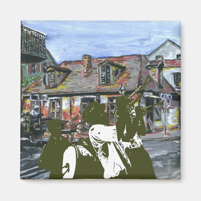 Brass Band At Blacksmith Shop Magnet (Front)