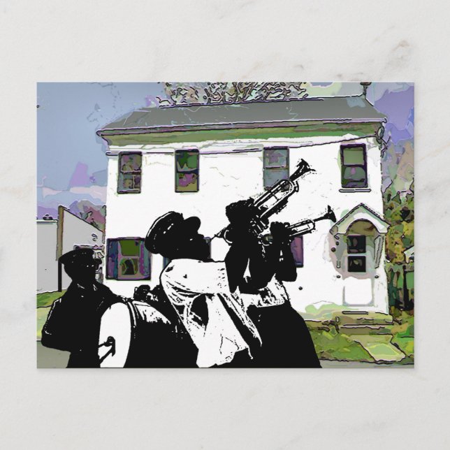 Brass Band at Delaware House Postcard (Front)
