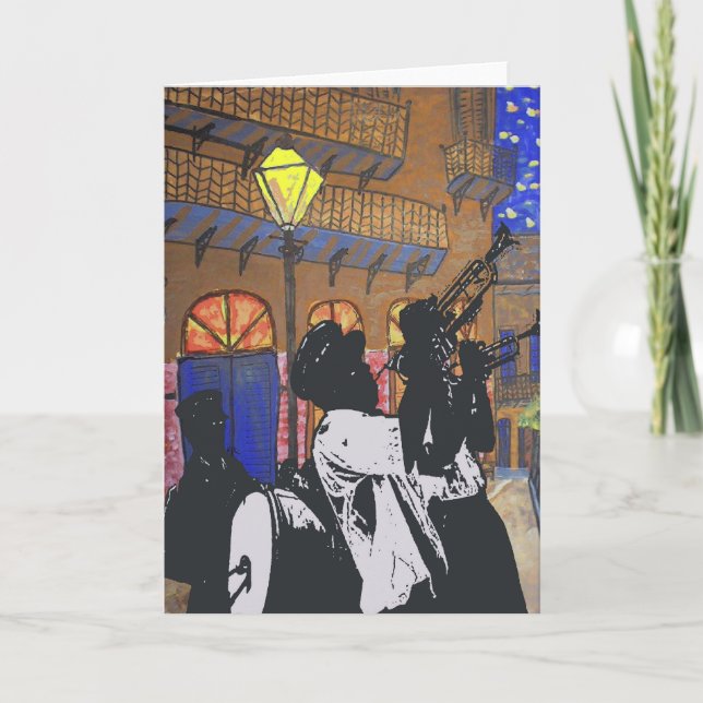 Brass Band At Pirates Alley Card (Front)