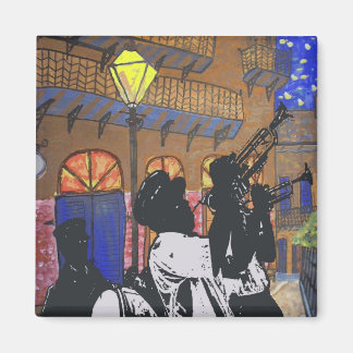 Brass Band At Pirates Alley Magnet