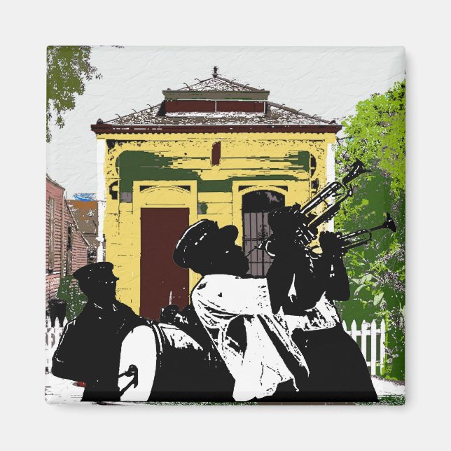 Brass Band at Shotgun House Magnet (Front)