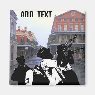 Brass Band French Quarter New Orleans Magnet