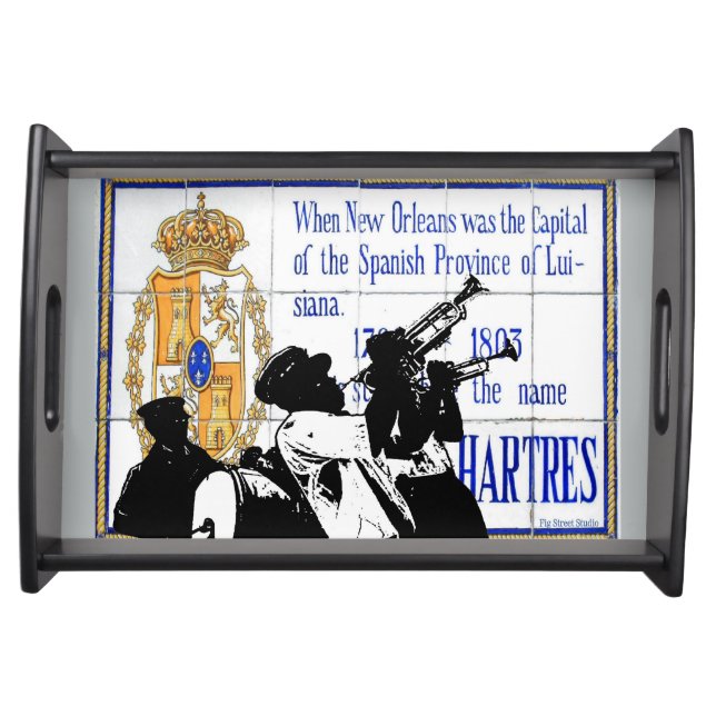 Brass Band in French Quarter Serving Tray (Front)