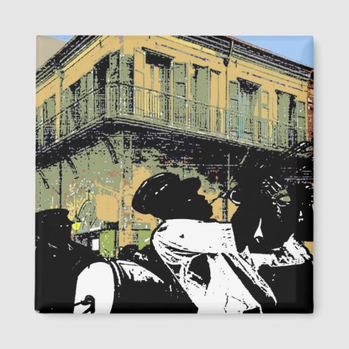 Brass Band New Orleans Treme French Quarter Music Magnet