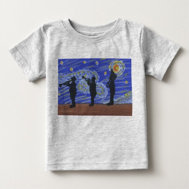 Brass Band on Stormy Night Baby T-Shirt (Front)